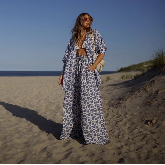 NWT How Do You Wear That Patterned Wide Leg Pant - Picture 1 of 11